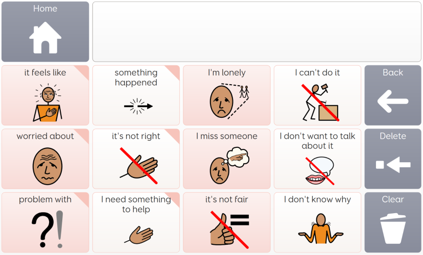 Voco Chat health grid set in Grid AAC software