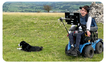 Oli-outdoors-with-dog