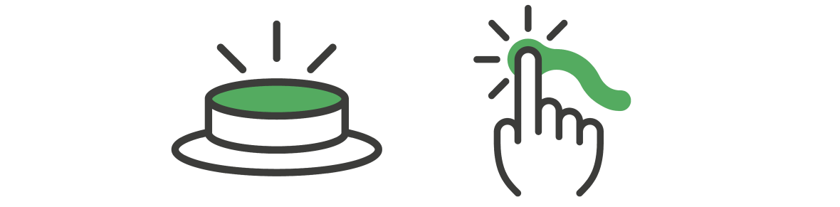 Touch and switch access methods to indicate the ways people can access the new Talk Pad.