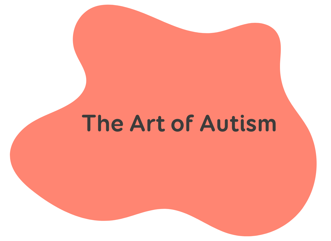 pale red/orange colored blob graphic with words 