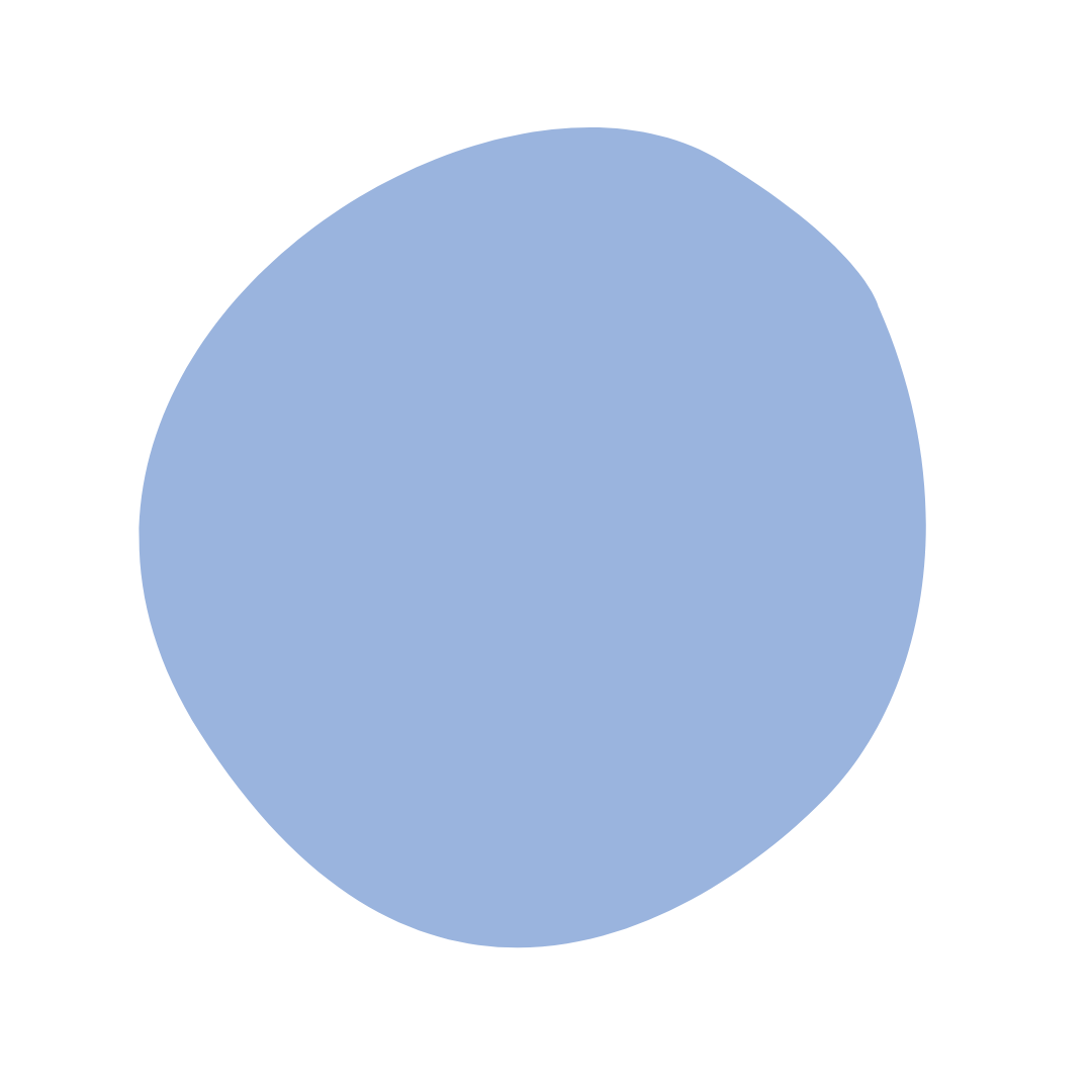 A blue cirlce like blob.