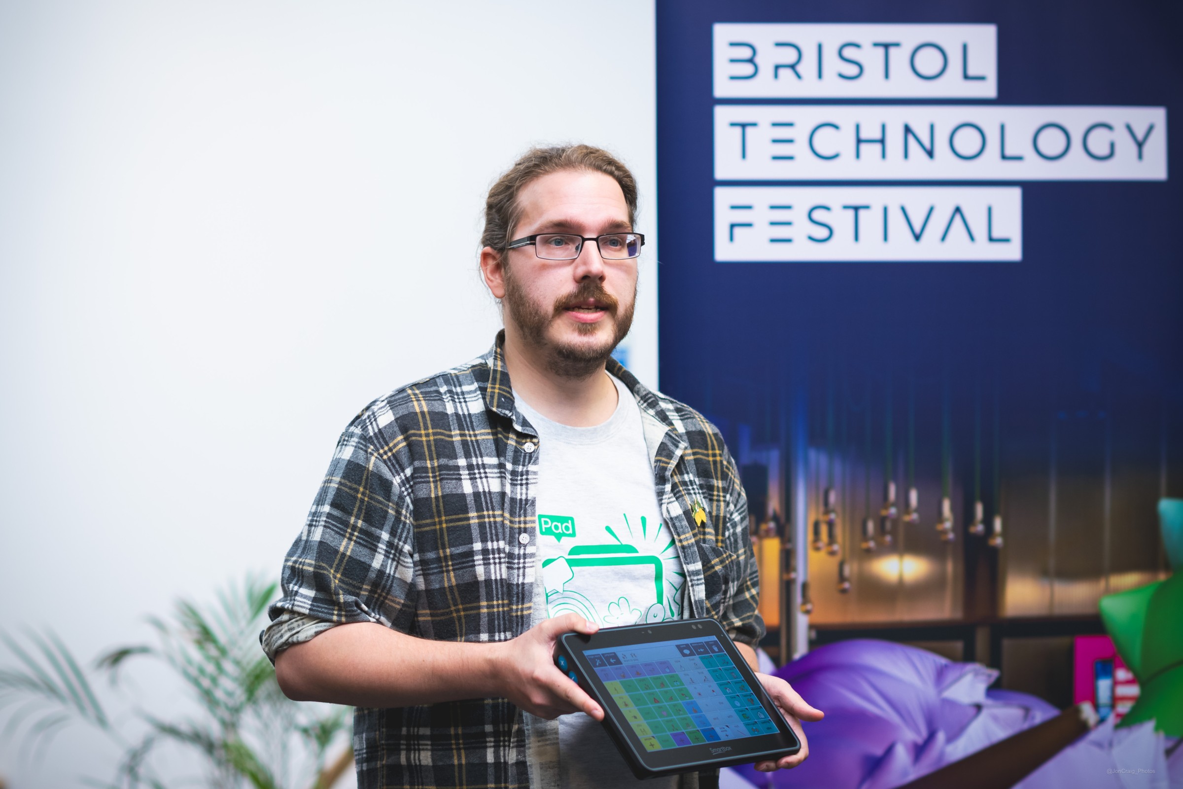 James talking at Bristol Tech Festival 2023